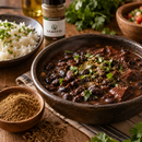 Cominho Moído Yamato — 65 g: sugestão de uso culinário com frasco Yamato ao fundo