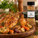 Tempero Edu Guedes Yamato — 65 g: sugestão de uso culinário com frasco Yamato ao fundo