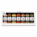 Kit Yamato com 7 temperos em caixa branca: Sal Rosa, Pimenta Calabresa, Lemon Pepper, Páprica Defumada, Edu Guedes, Chimichurri e Salsa